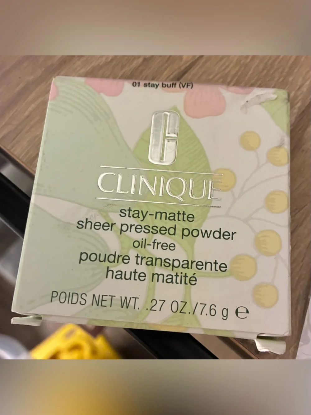 Clinique Stay-Matte Sheer Pressed Powder 01 Stay Buff 0.27 oz New
